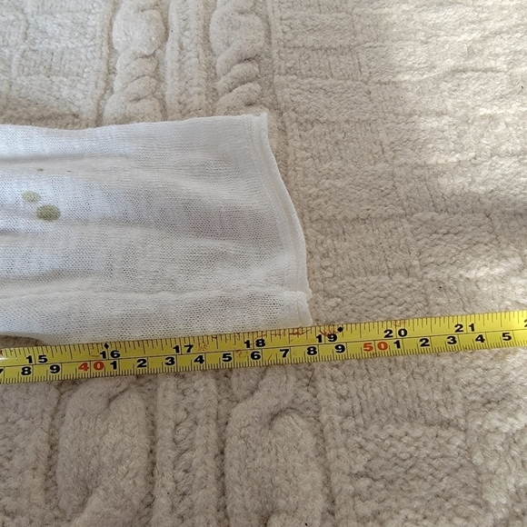 Anthro Mystree Cotton Paint Splatter Lightweight Oversized Top size S Ivory - Picture 6 of 11